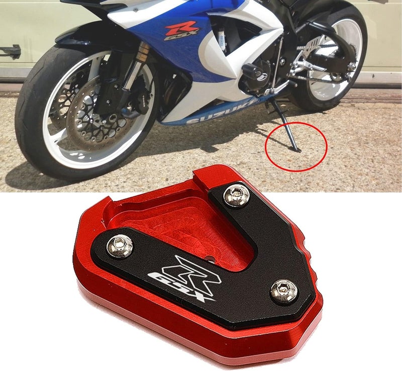 MOWOK Kickstand For Suzuki GSX-R 600 GSX-R 750 GSX-R 1000 R/X GSXR1000 2009-2023 Motorcycle CNC Extension Pad Support Plate Foot Side Stand - Image 1